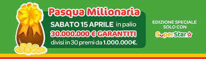 immagine con il logo di pasqua milionaria superenalotto