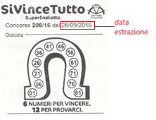 fac simile ricevuta di gioco SiVinceTutto