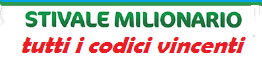 immagine con elenco codici vincenti di stivale milionario